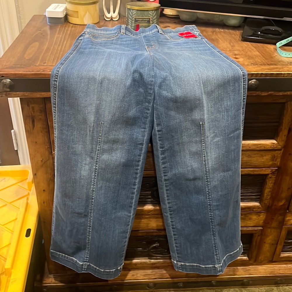 Spanx seamed front wide leg